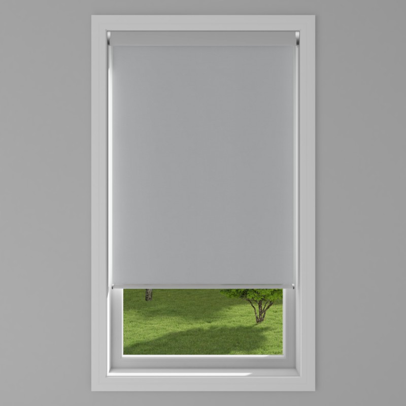 An image of Banlight Duo FR Electric Roller Blind - Grey
