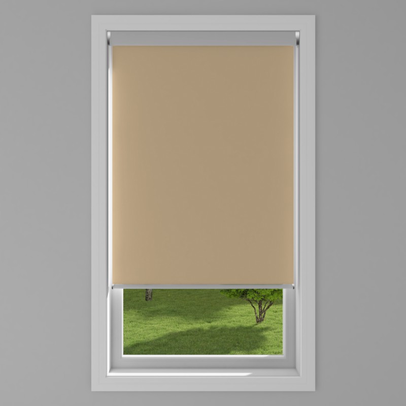 An image of Banlight Duo FR Electric Roller Blind - Old Gold
