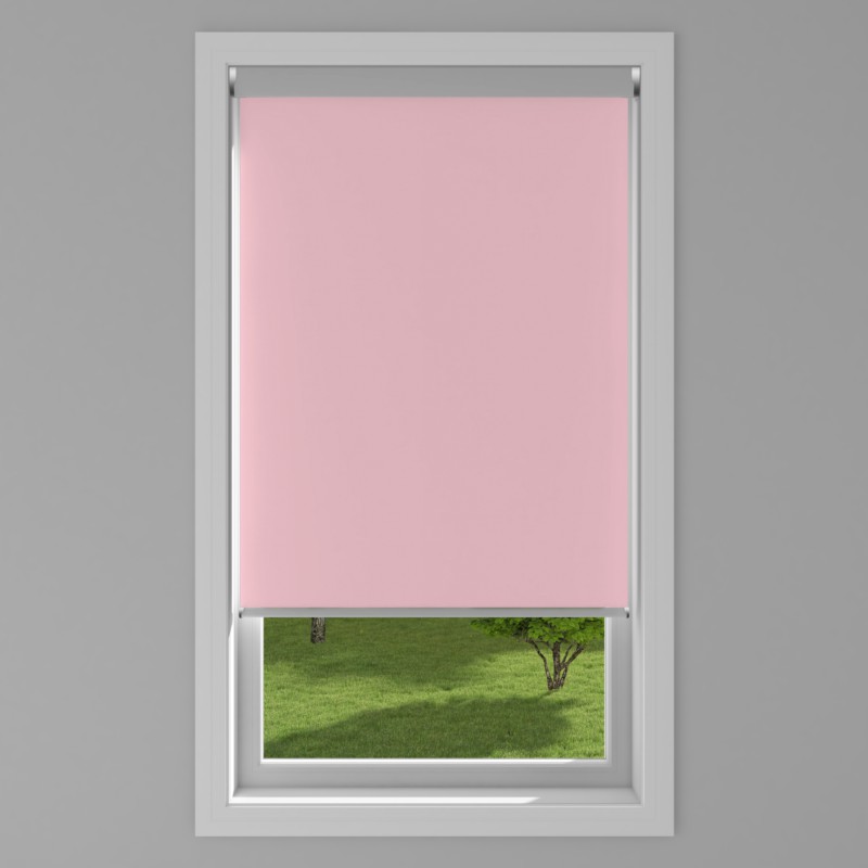 An image of Banlight Duo FR Electric Roller Blind - Pink