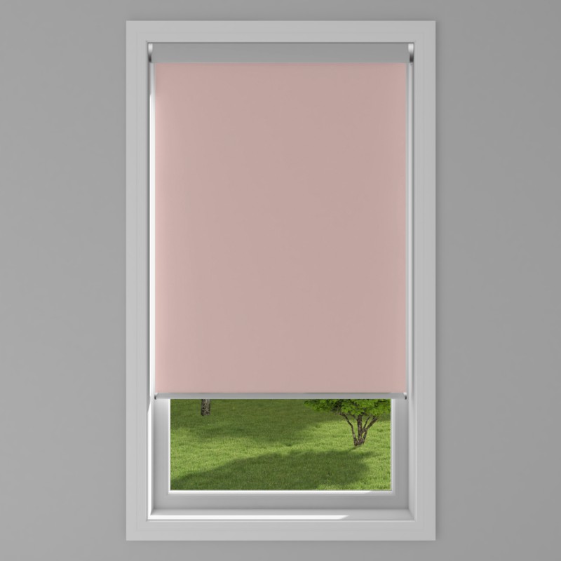 An image of Banlight Duo FR Electric Roller Blind - Rose