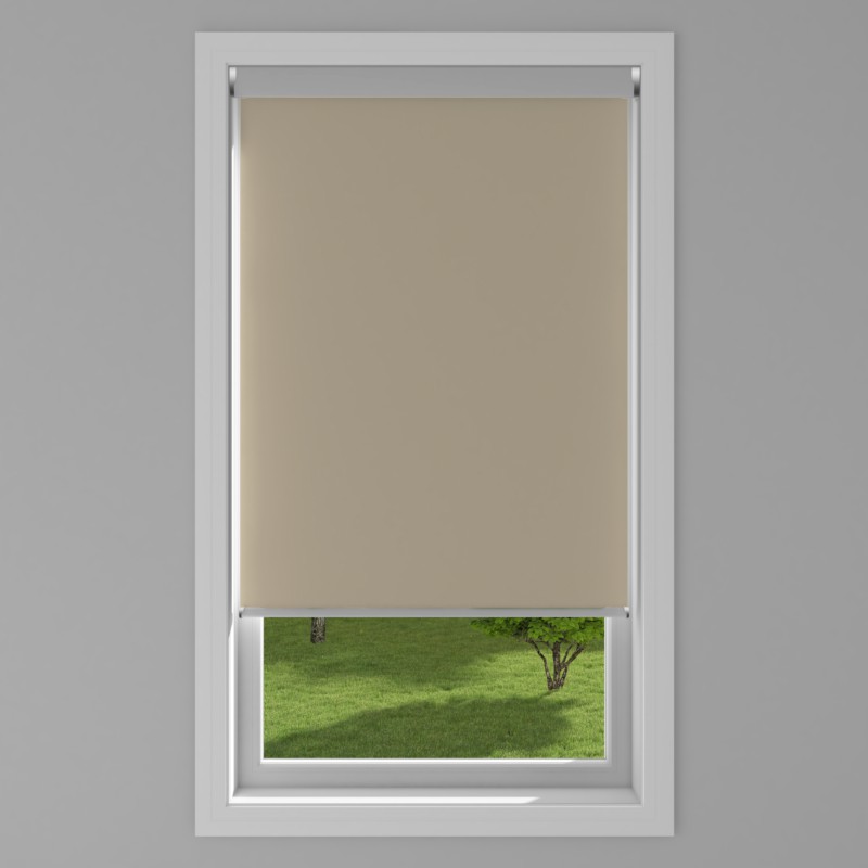 An image of Banlight Duo FR Electric Roller Blind - Sand