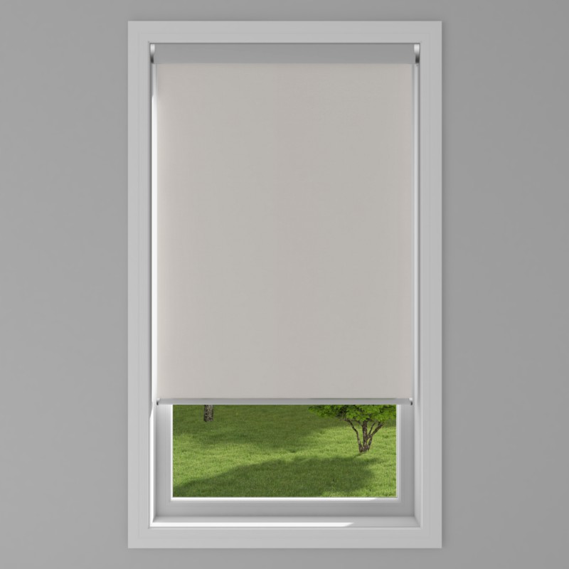 An image of Banlight Duo FR Electric Roller Blind - Silver