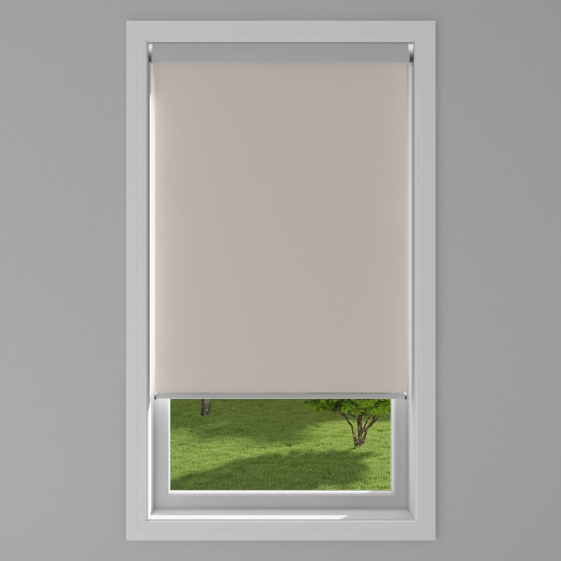 An image of Banlight Duo FR Electric Roller Blind - Stone Grey