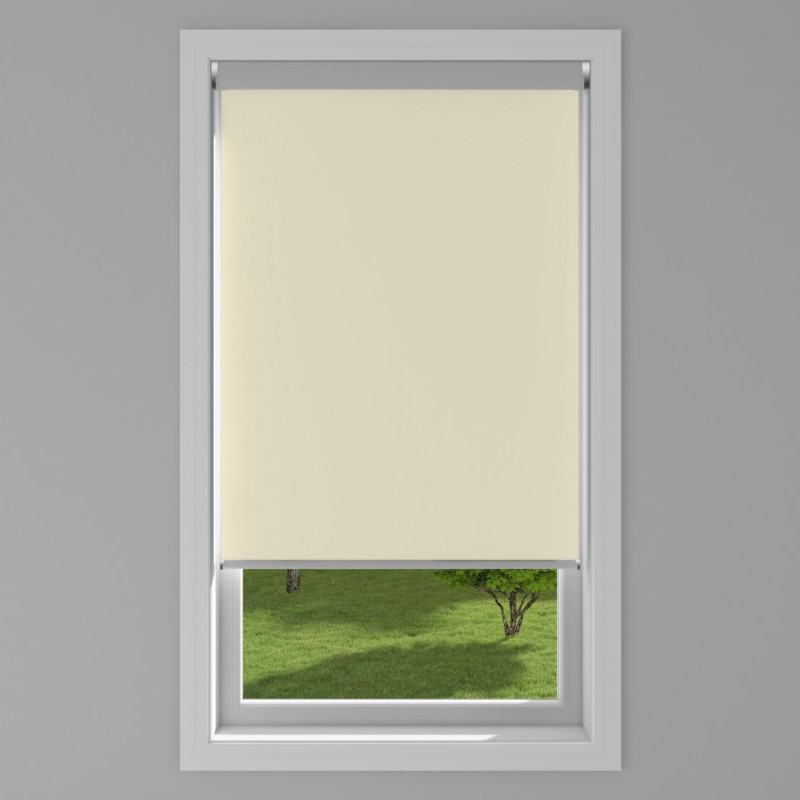 An image of Banlight Duo FR Electric Roller Blind - Vanilla