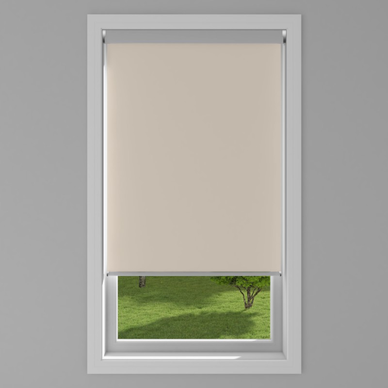 An image of Banlight FR Electric Roller Blind - Stone