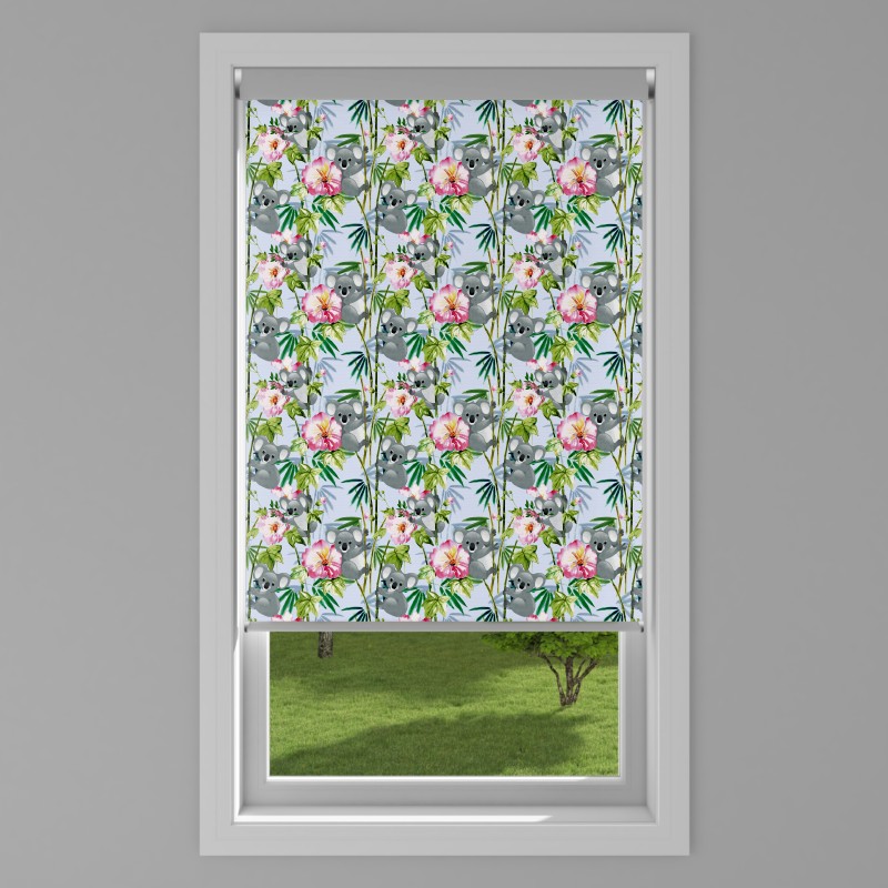 An image of Koala Eco Blackout Electric Roller Blind - Tropical