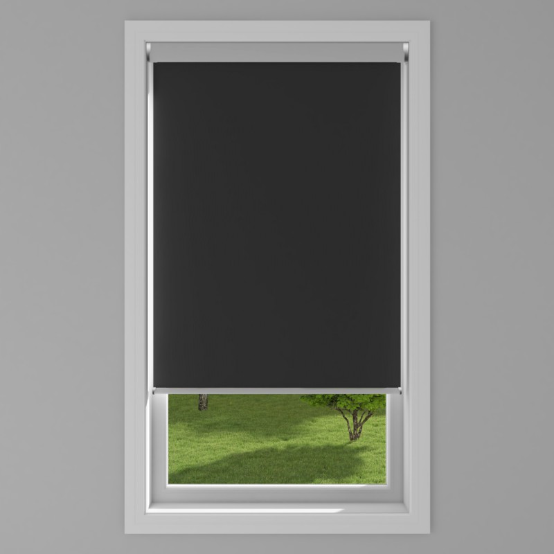 An image of Panama Pro 3% Electric XL Roller Blind - Black