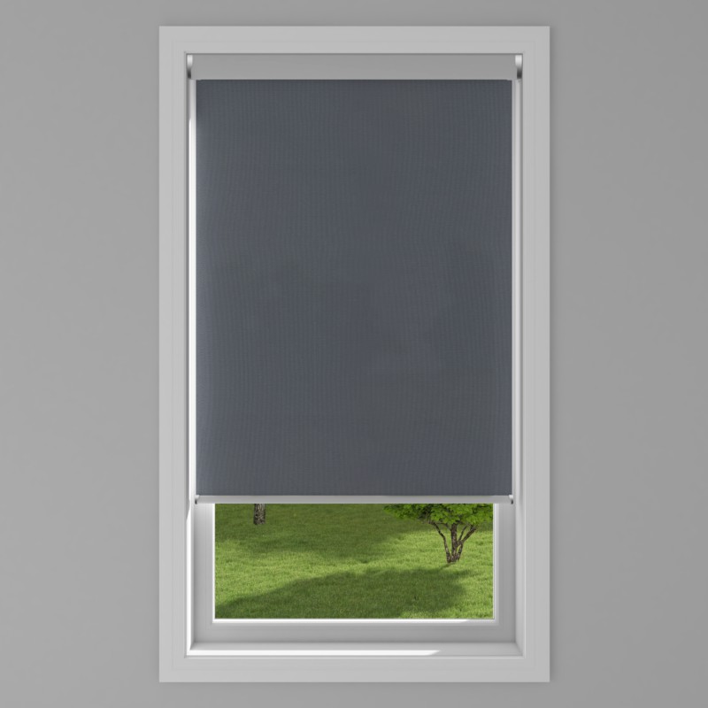 An image of Panama Pro Chrome Electric XL Roller Blind - Black Pearl