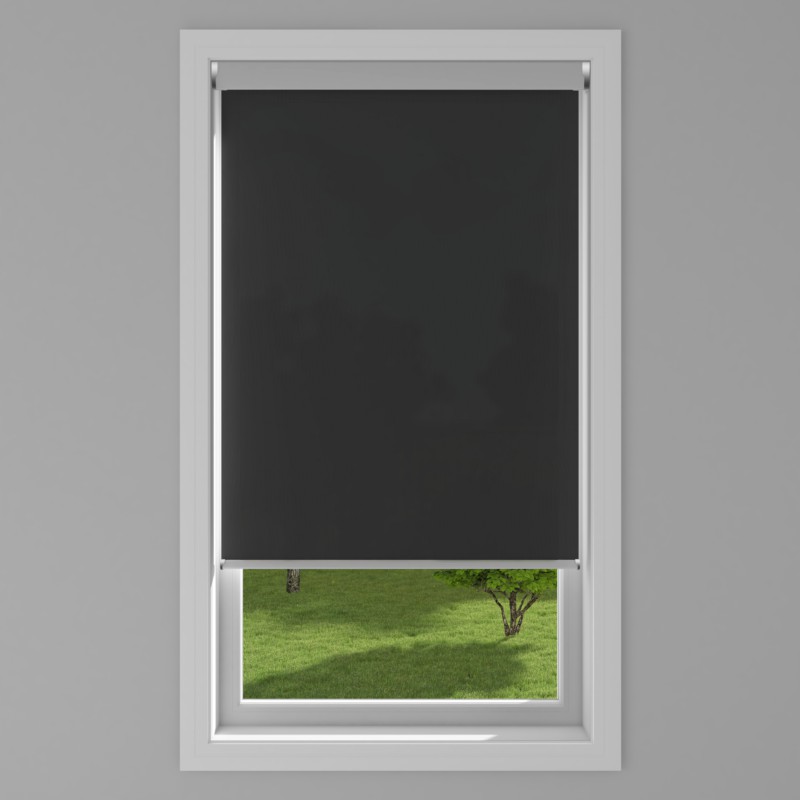 An image of Panama Pro Chrome Electric XL Roller Blind - Black