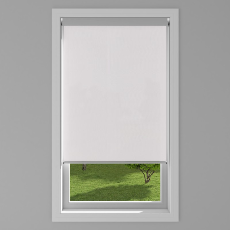 An image of Panama Pro Chrome Electric XL Roller Blind - White Linen