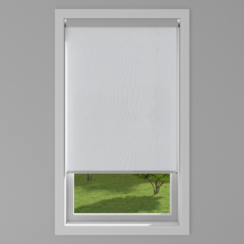 An image of Panama Pro Chrome Electric XL Roller Blind - White Pearl