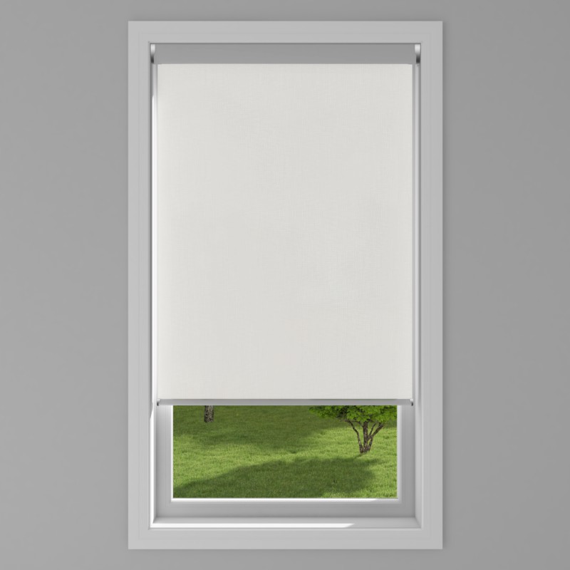An image of Shantung Electric Roller Blind - White
